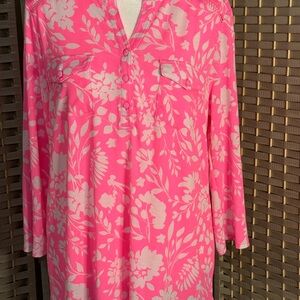 Kim Rogers Pink Floral Blouse